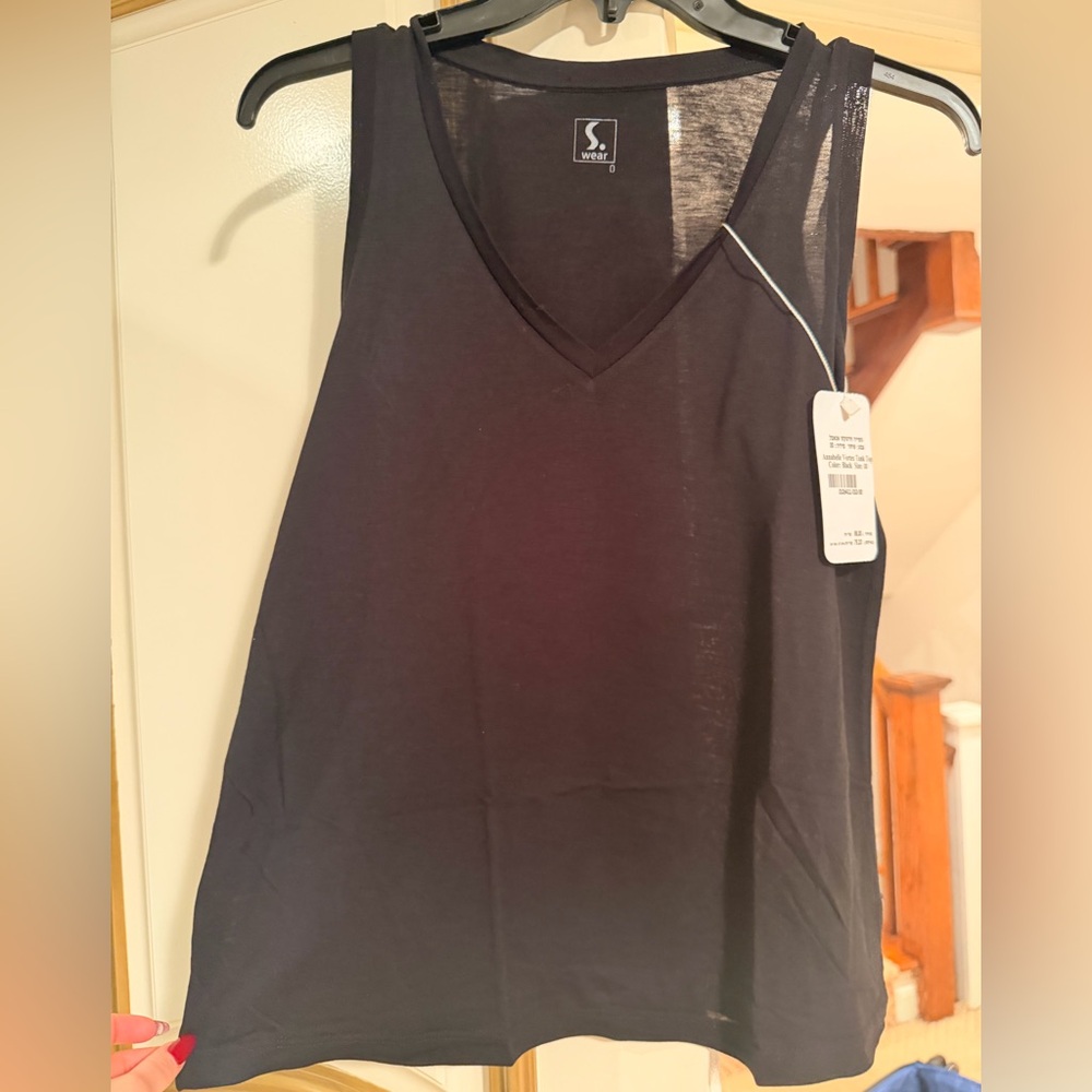 S-Wear NWT Black Cotton Tank